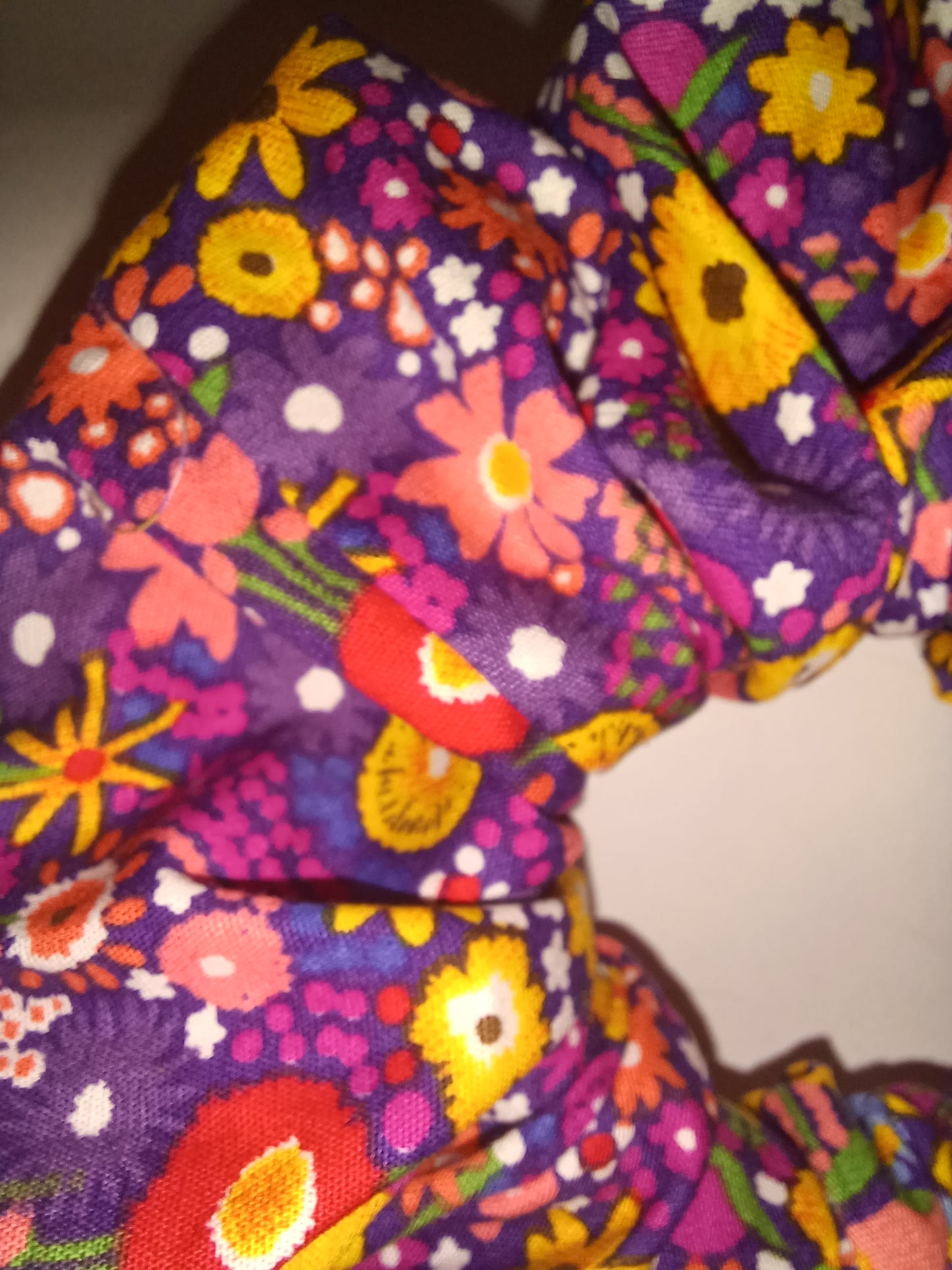 Purple summer flower xl scrunchie