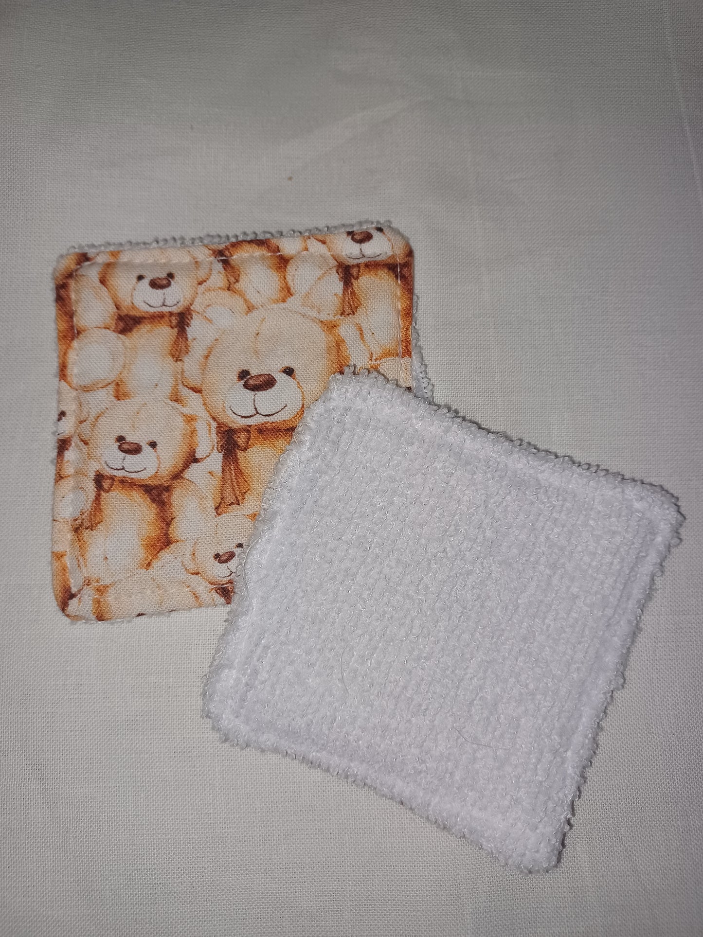 Teddy bear make up remover pads