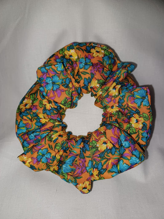 Orange summer flower xl scrunchie