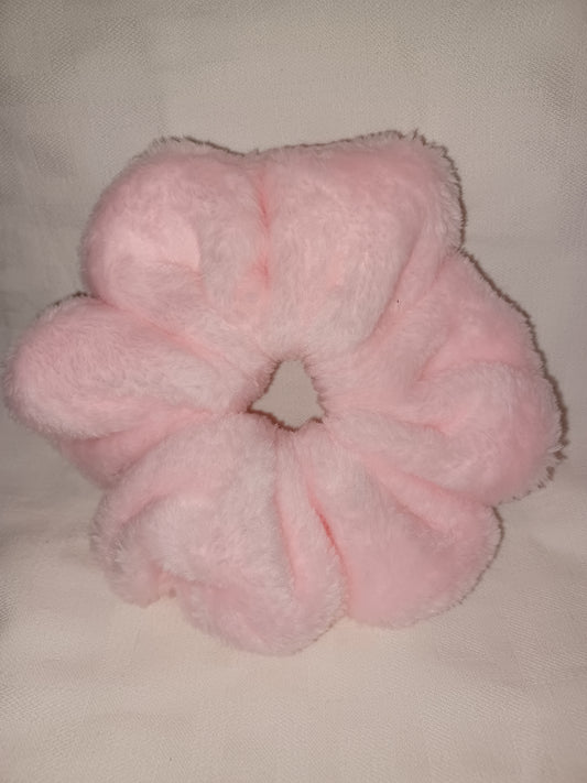 Pink fleece fur mega xl scrunchie