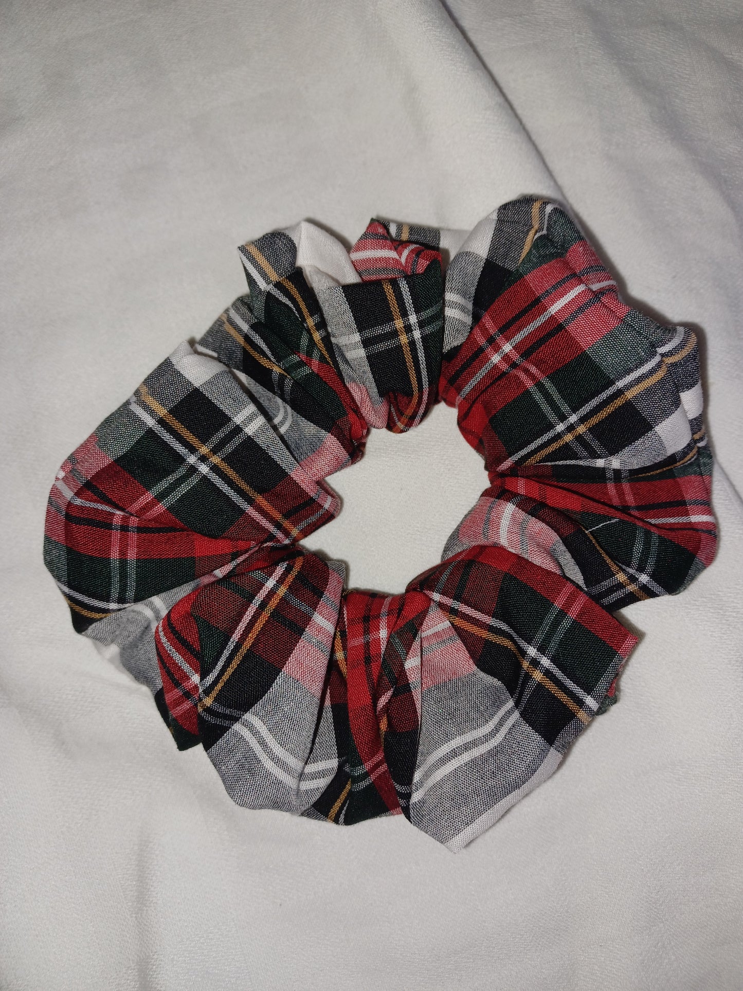 Red and pink tartan xl scrunchie set