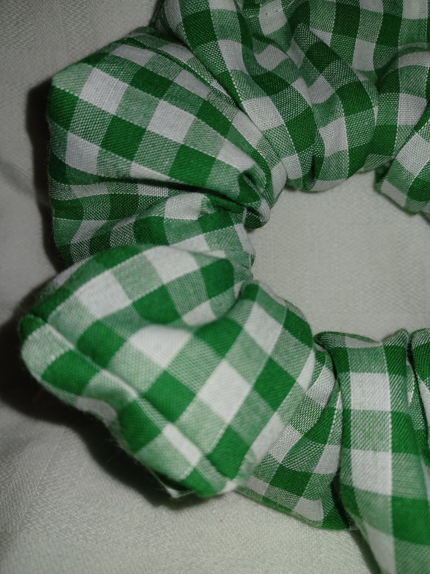 Gingham scrunchie - green