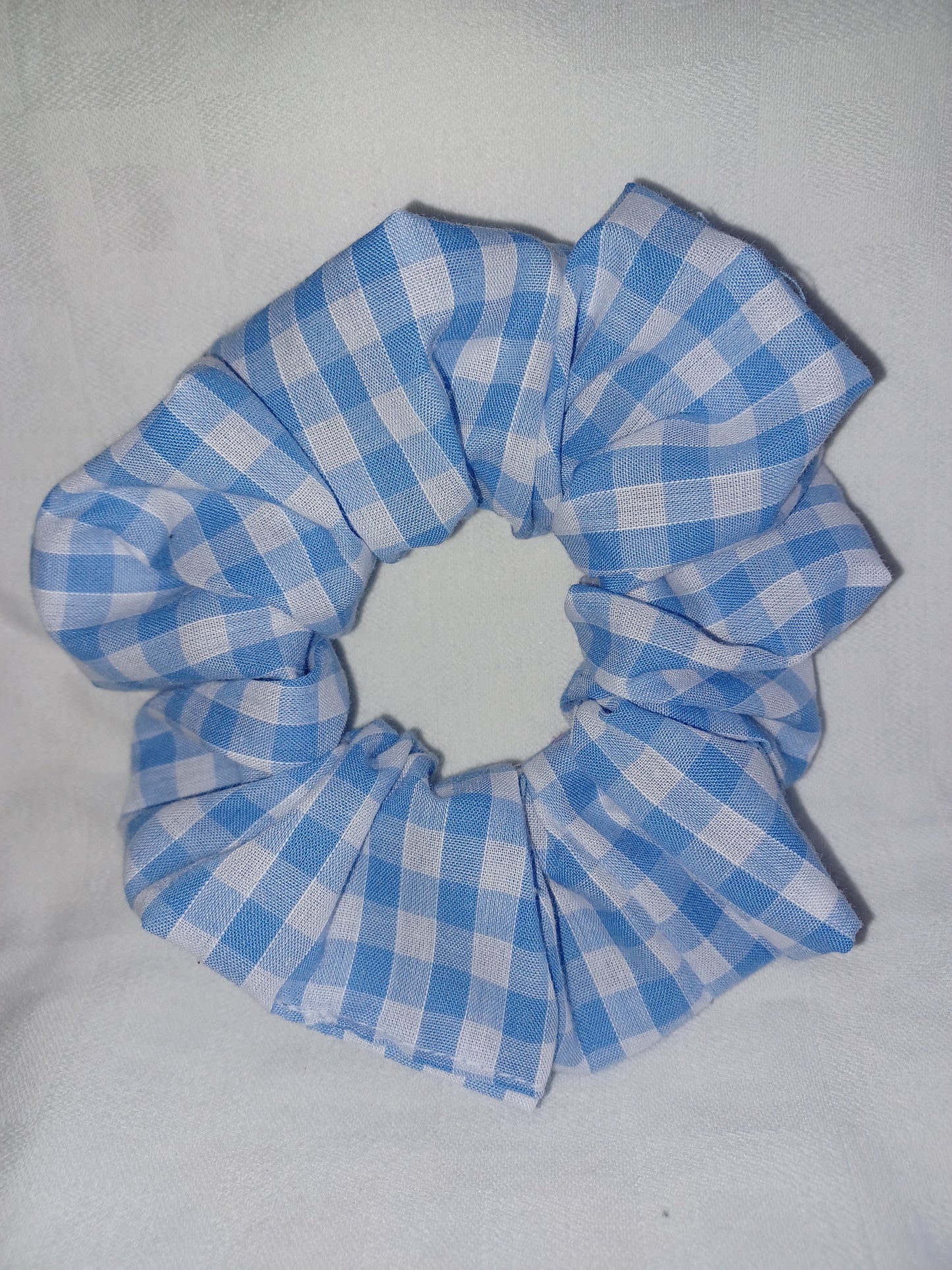 Gingham scrunchie - blue