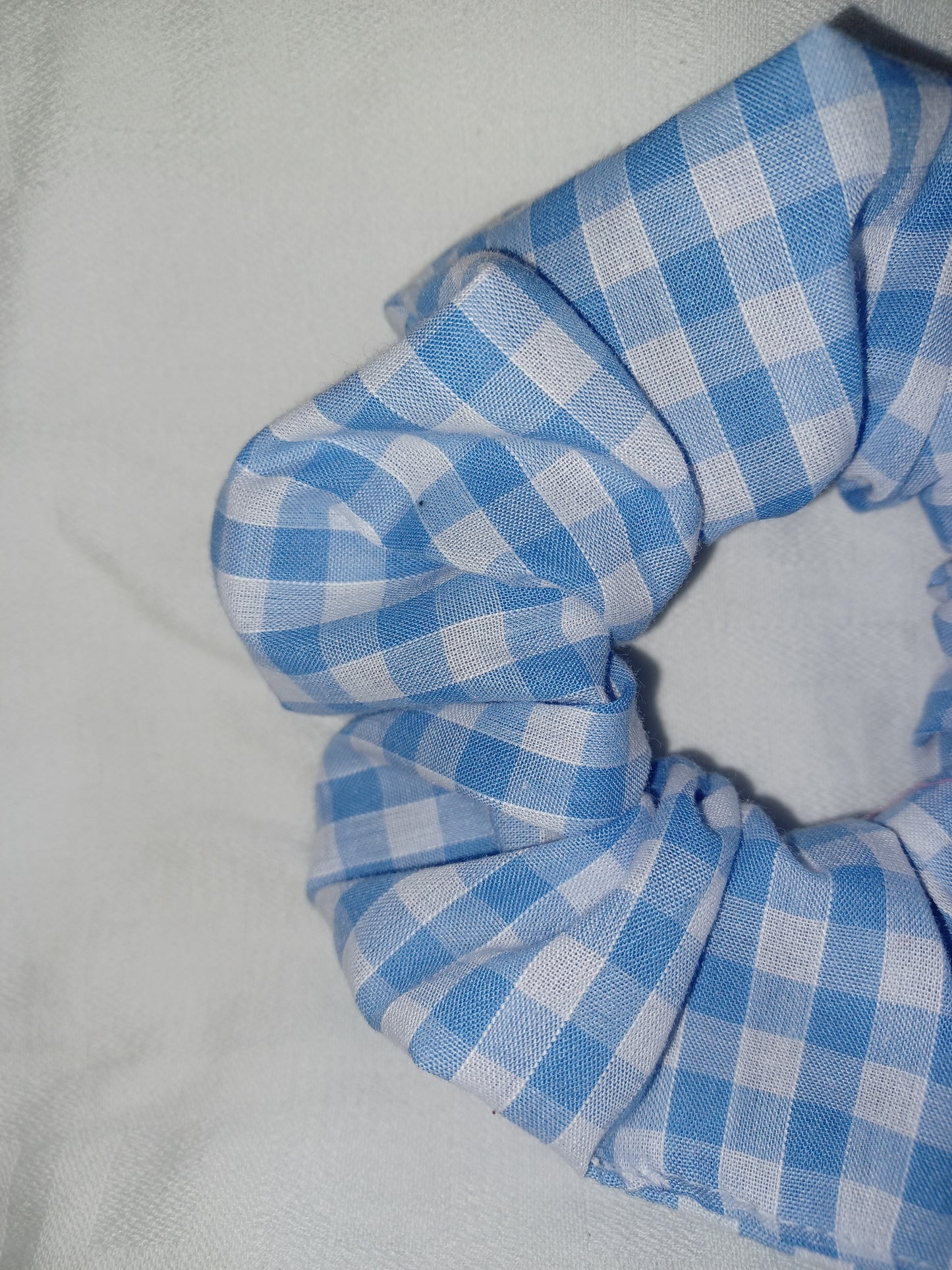 Gingham scrunchie - blue