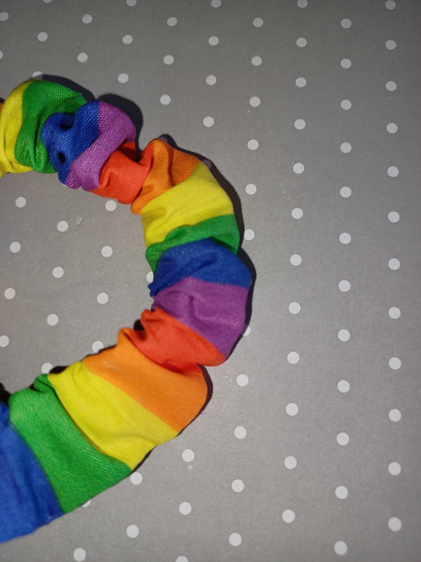 Rainbow mini scrunchie