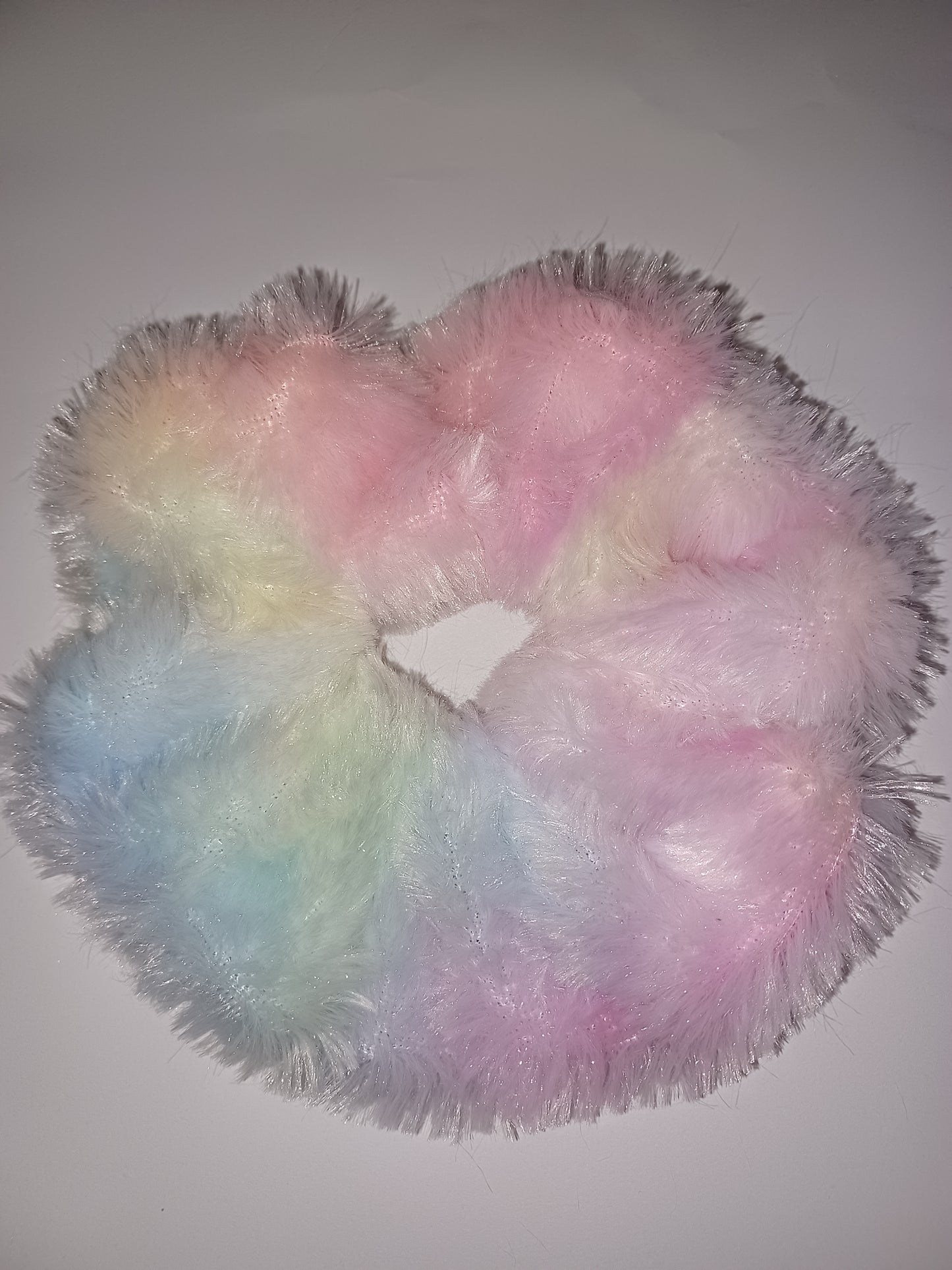 Unicorn fur xl scrunchie